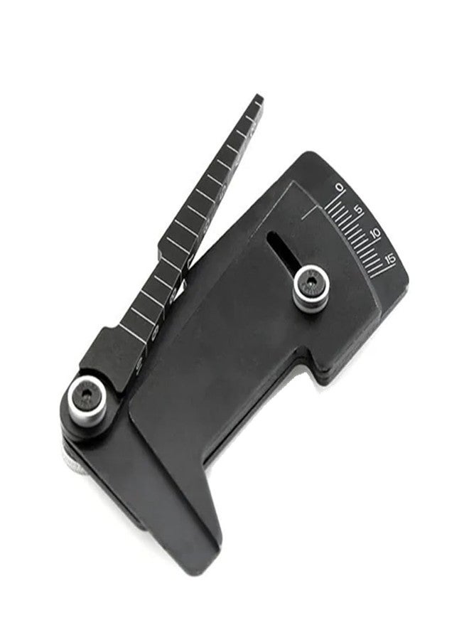 KingVal Metal Adjustable Ruler 15 Degrees RC Car Wheel Tire Camber Gauge Height Measuring Tool Compatible with 1/10 RC Car (Black) - Image 2